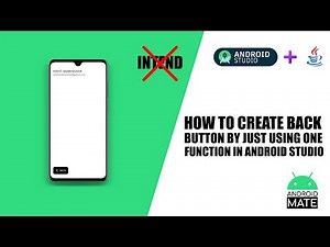 How to create Back button by just using one function in Android Studio | No Intent 🔥