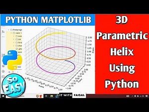 3D Parametric Helix with Gradient Using Python | Easy Matplotlib 3D Design Code For Beginners