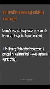 map vs flatmap #interviewquestions #javainterviewquestions #javastreams #javainterview #java