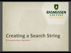Creating a Search String