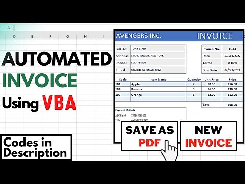 Create an Automated Invoice using Excel VBA (1-Click Save to PDF & New Invoice)