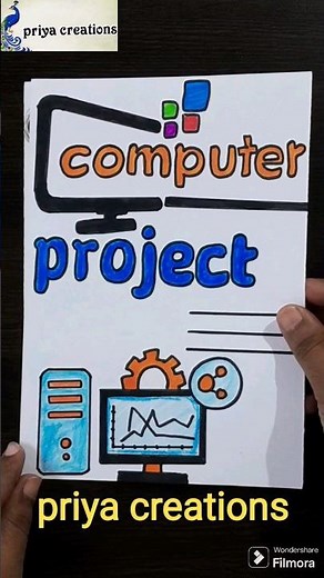 computer project front page design | computer | front page border designs | School Project #shorts