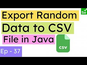 How to export random data to a csv file in java | Create csv file using java | Selenium Ninja