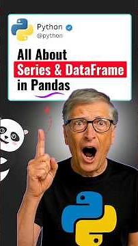 Python Pandas Tutorial for Beginners 🔥 | DataFrame & Series Explained #pythontutorial #pandaspython