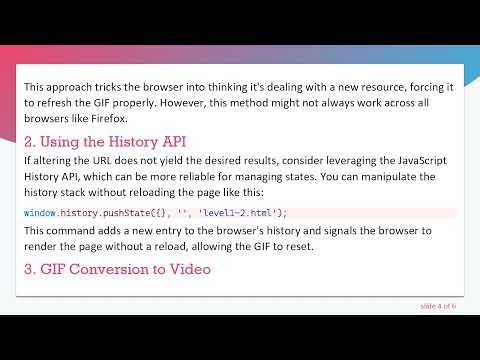How to Make an Animated GIF Play from the Beginning in Your Web Projects