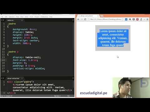 Alinear texto verticalmente con CSS