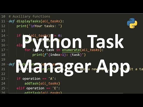 Build a Task Manager Project in Python #1 - Basic Operations