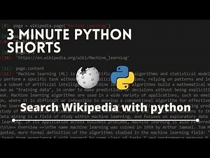 Search Wikipedia in python | Wikipedia API | 3 minute python shorts | #pyguru