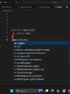 JavaScript Function for Addition || Using abc() to Return Sum || JS Basics
