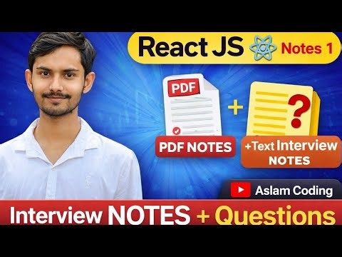 Lec 1 React JS Complete Notes PDF + Interview Questions | Frontend Developer Guide