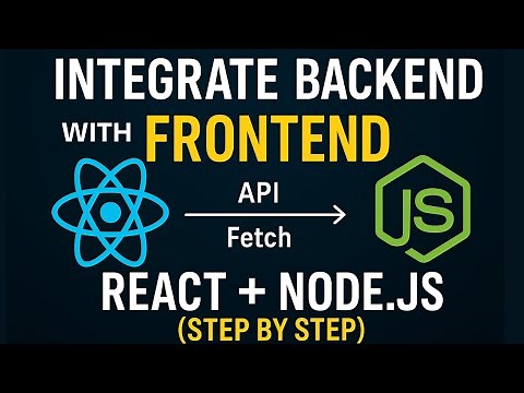 🔥 Integrate Backend with Frontend (React + Node.js) | Step–by–Step for Beginners 🚀