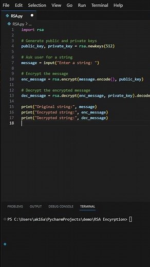 encryption and decryption in python | rsa encryption using python #python #encryption
