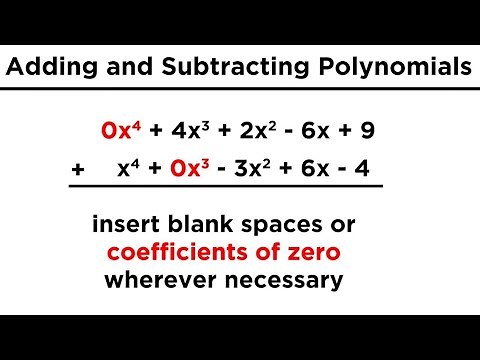 Adding and Subtracting Polynomials
