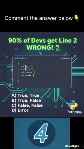 Junior vs Senior Dev: Python Memory Trap! 🐍 (99% Fail) #shorts #cluebyte