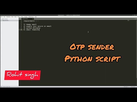 How to send OTP using Python | OTP sending in PYTHON