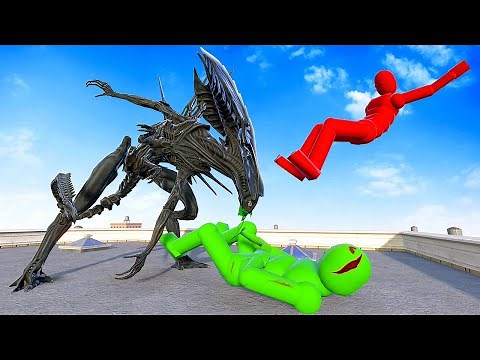 QUEEN Alien vs Ragdoll Army - Overgrowth Mods Gameplay