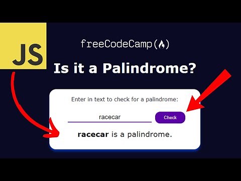 FreeCodeCamp Palindrome Checker Project Tutorial & Walkthrough