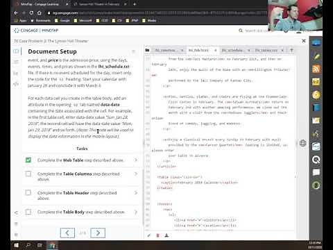 Tutorial 6 Case Problem 3: The Lyman Hall Theater