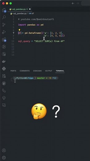 Run SQL queries directly inside a pandas dataframe & python