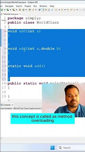 Method Overloading in Java? | Software Testing Automation #seleniumjava #shorts #softwaretesting