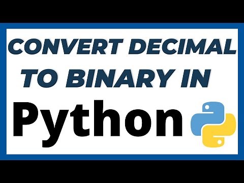 Python program to convert decimal to binary number tutorial