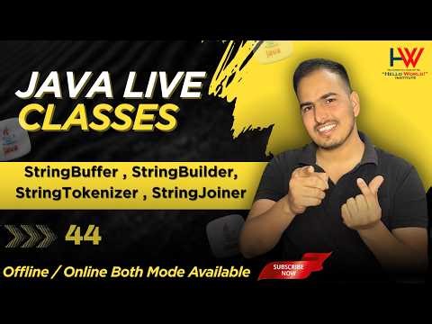 StringBuffer , StringBuilder, StringTokenizer , StringJoiner in java complete course