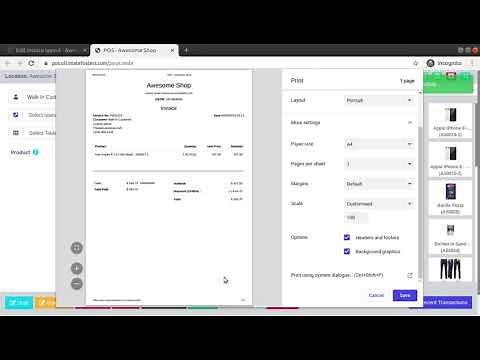 Invoice Layout, Printing invoice in different paper size, thermal printer in UltimatePOS