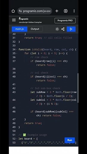 Solve Sudoku Puzzle in JavaScript | Backtracking Algorithm Explained