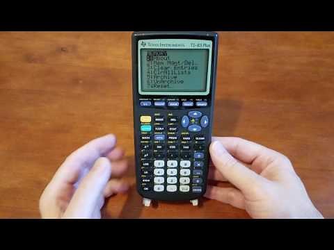 How to clear Texas Instruments TI-83 Plus calculator.