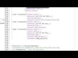 MATLAB GUI Tutorial: Editable text, List, CallBack Function & Push button