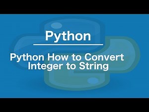 Python How to Convert integer to string