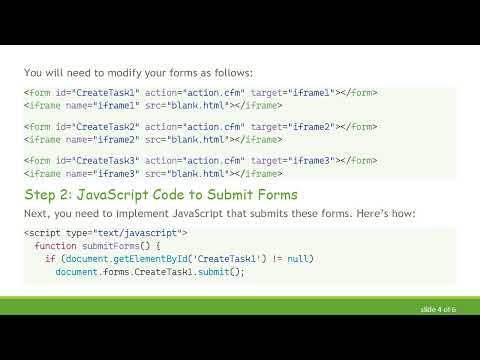 How to Submit Three Forms Using JavaScript and HTML in Quick Succession