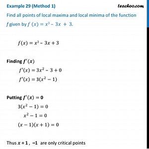 Example 17 - Find all points of local maxima and local minima