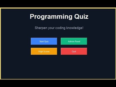 Quiz App Using Tkitner and SQLite