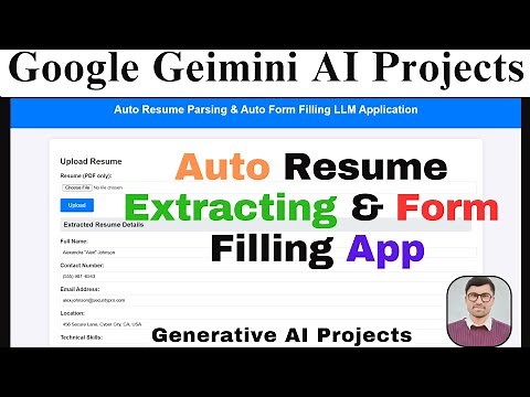 Resume Parsing with Google Gemini LLM | Automated Resume Parsing & Form Filling with AI