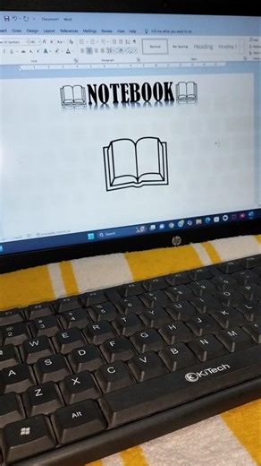 How to make a notebook 📓 symbol in Ms word #viral #notebook