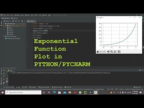 how to plot an exponential function in python | plotting exponential function in pycharm