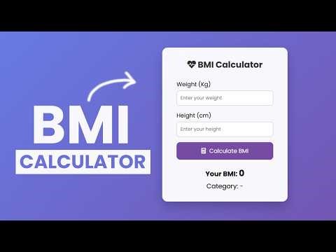 Advanced BMI Calculator using HTML CSS | Responsive Web Design Project