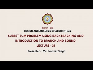 Design and Analysis of Algorithm Subset Sum Problem using Backtracking and Introduction | AKTU