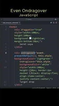 Learn JavaScript for Beginners: HTML Attribute ondragover for Drag and Drop