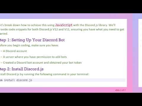How to Create a Simple Discord Bot that Assigns a Role with a Custom Phrase in JavaScript