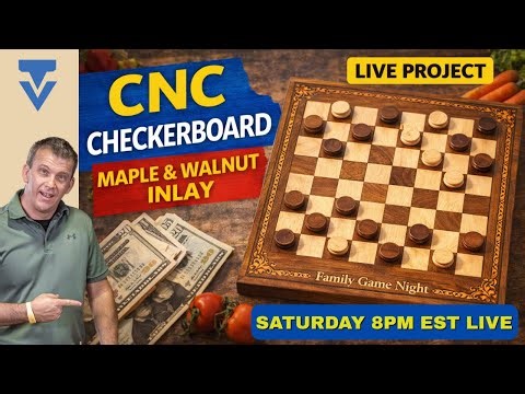 Farmhouse Checkerboard Inlay (Walnut + Maple)