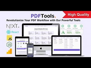 PDF Tools [All in one] - High Quality PDF Tools - JavaScript Next.js React Web Application