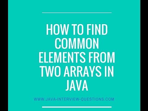 How to find common elements from two arrays in java?