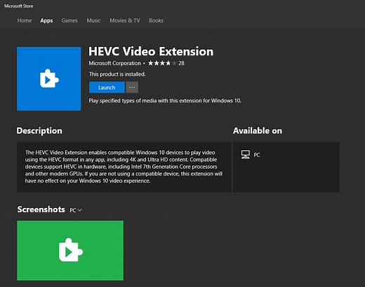 How to play HEVC coded videos using HEVC Video Extension on Windows 11