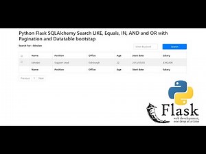 Python Flask SQLAlchemy Pagination with Search LIKE, Equals, IN, AND and OR - Datatable