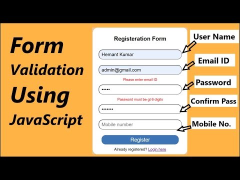 Form Validation in JavaScript with Error Messages Below Inputs