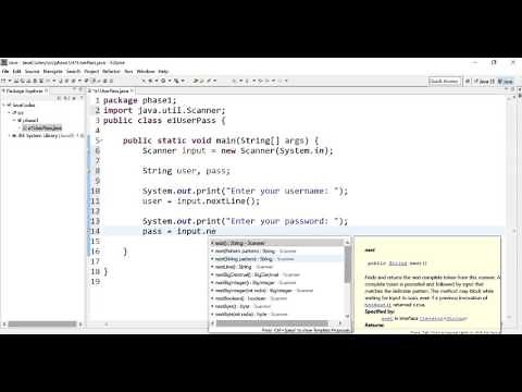 Username and password Java Tutorial