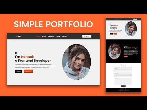 Create Simple Personal Portfolio Website with HTML & CSS | Step by Step Tutorial