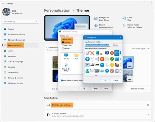 How to change File and Folder Icons in Windows 11